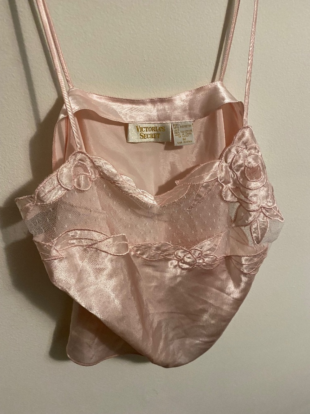 Vintage Victoria’s Secret baby pink lace cami